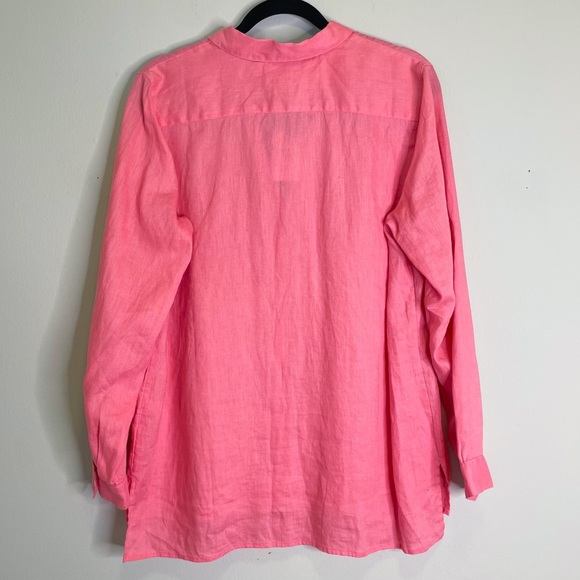NWT J.JILL linen essential button down - Picture 2 of 8
